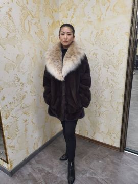 ШУБА ИЗ НОРКИ+РЫСЬ VIVA FUR (МНМ-26568^)